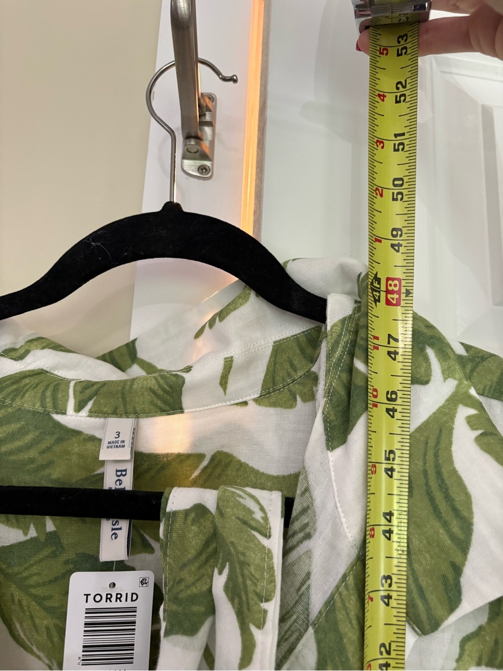 NEW! Torrid x Belle Isle tropical popover dolman midi dress - Picture 4 of 6